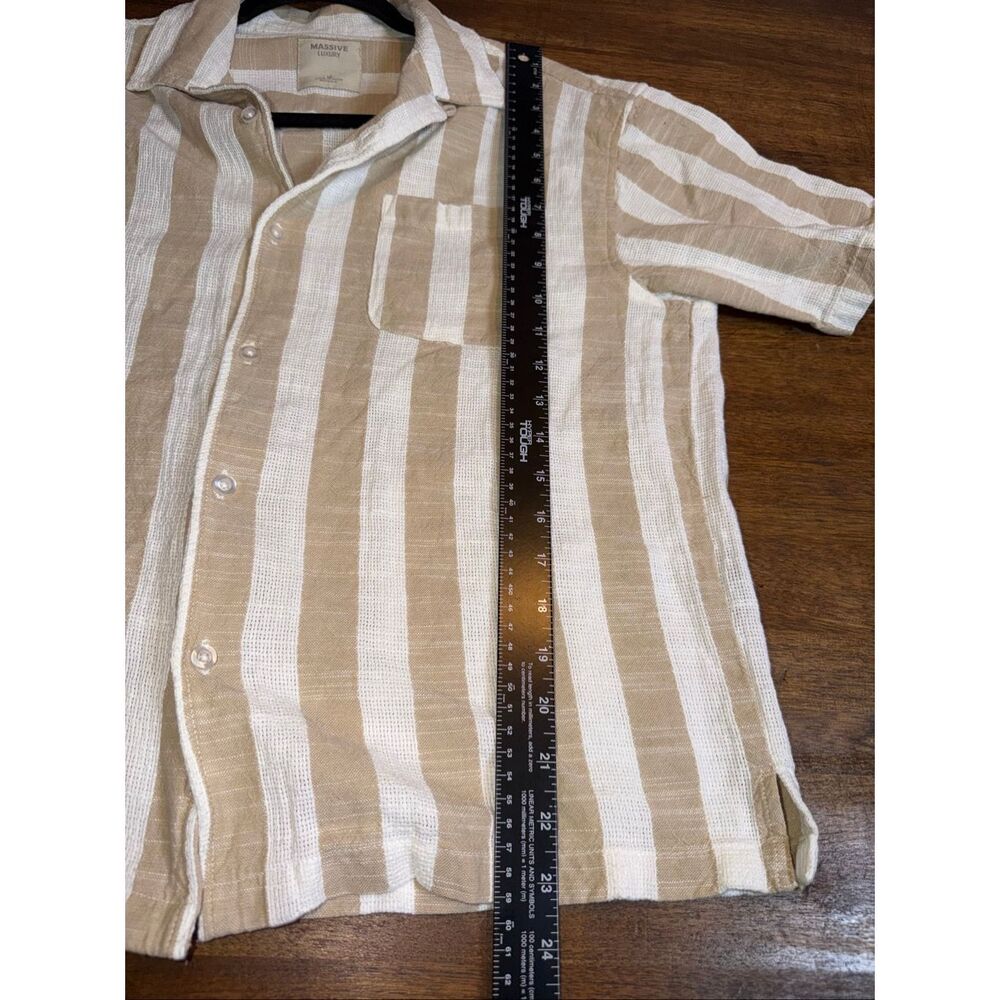 Massive Luxury Boxy Striped  Button-Up Shirt - Picture 6 of 6
